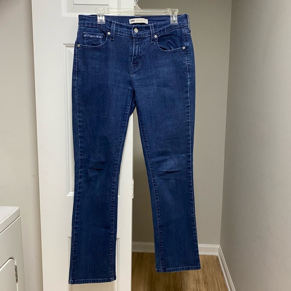Levi's Denim - Levi’s Straight Leg Jeans Dark Wash Dark Blue